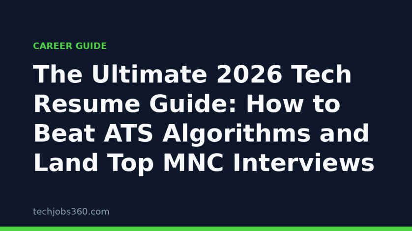 The Ultimate 2026 Tech Resume Guide: How to Beat ATS Algorithms and Land Top MNC Interviews