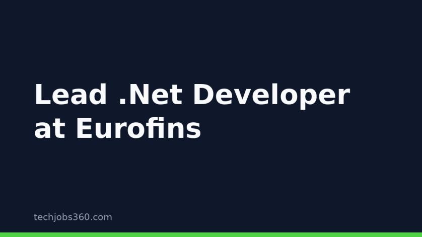 Lead .Net Developer at Eurofins